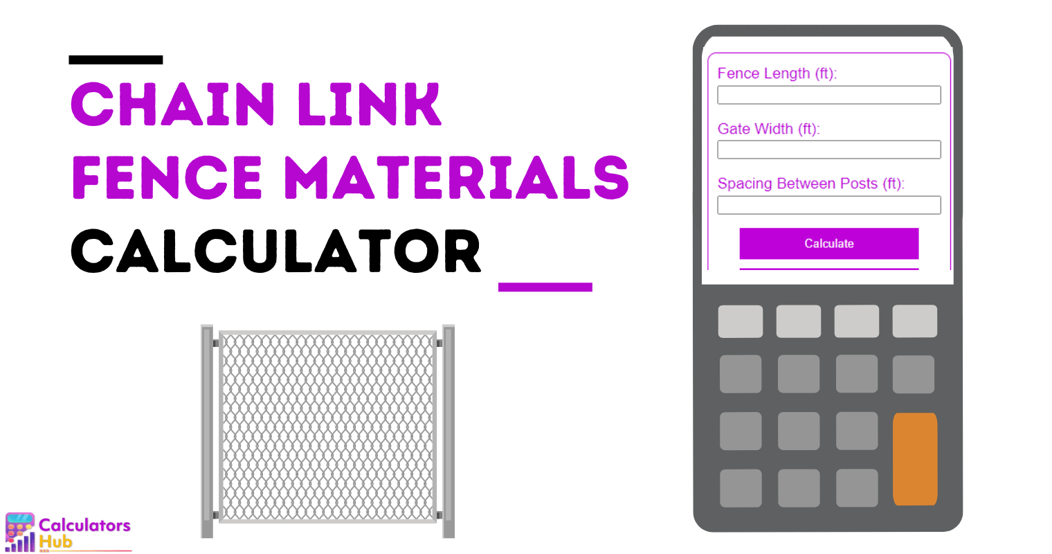 Chain Link Fence Materials Calculator Online