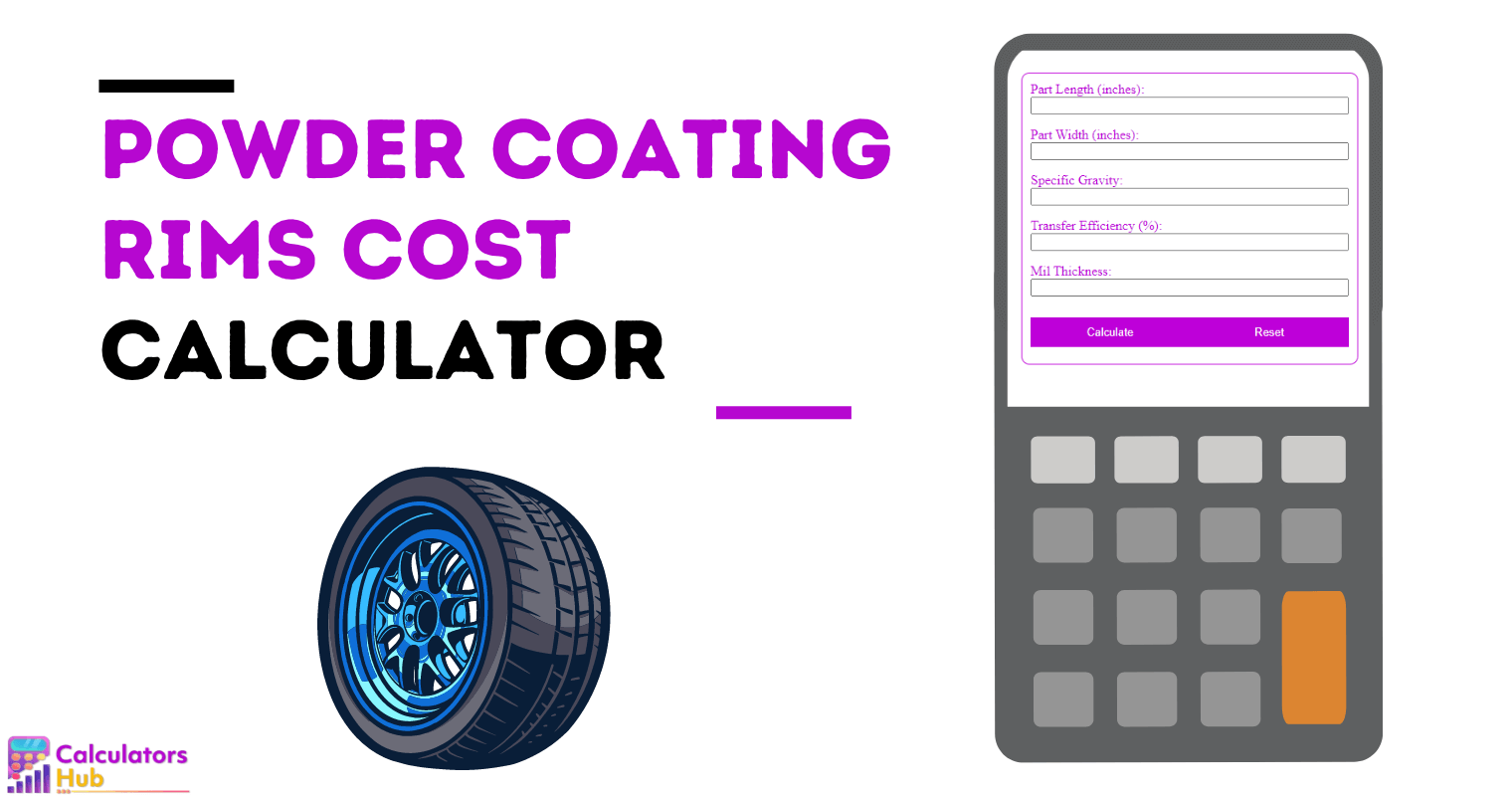Powder Coating Rims Cost Calculator Online