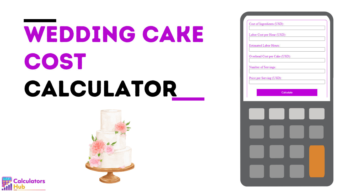Calculadora de costos de pastel de bodas en línea