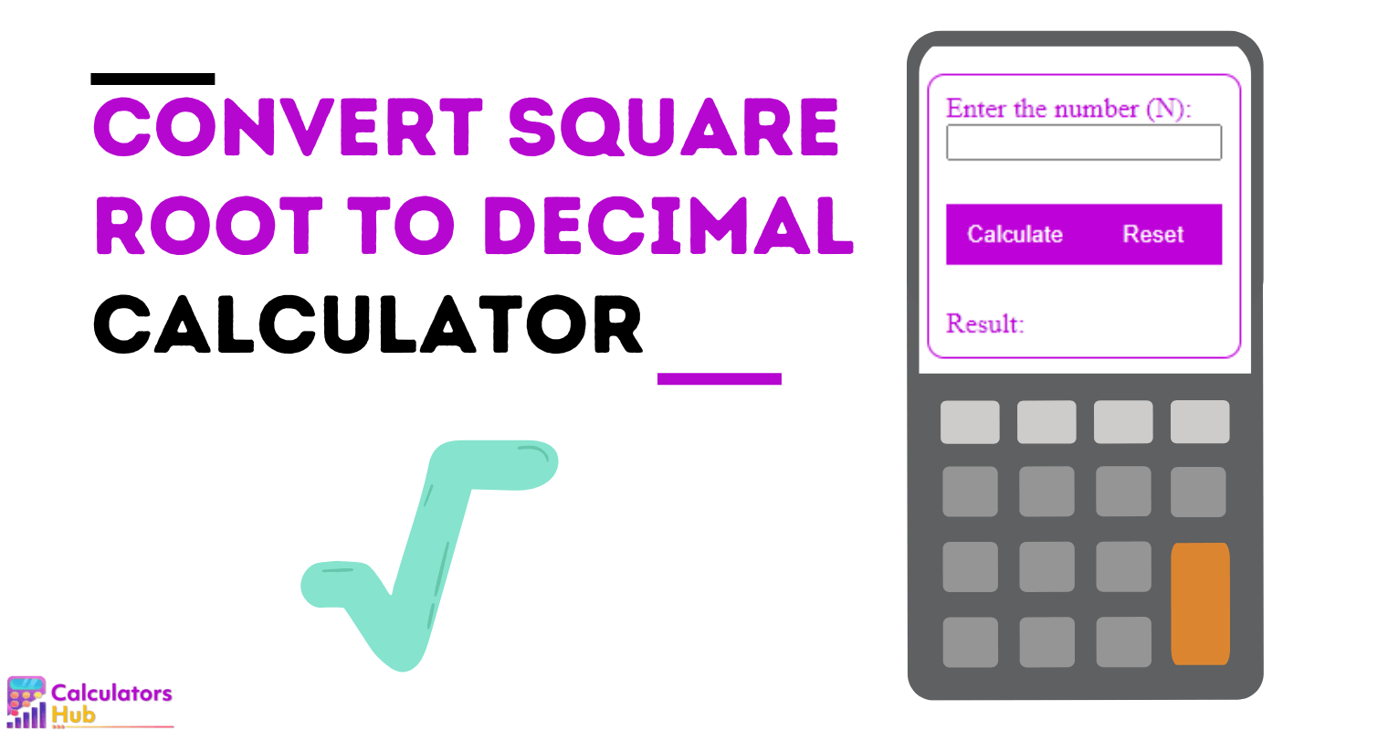 Convert Square Root to Decimal Calculator Online
