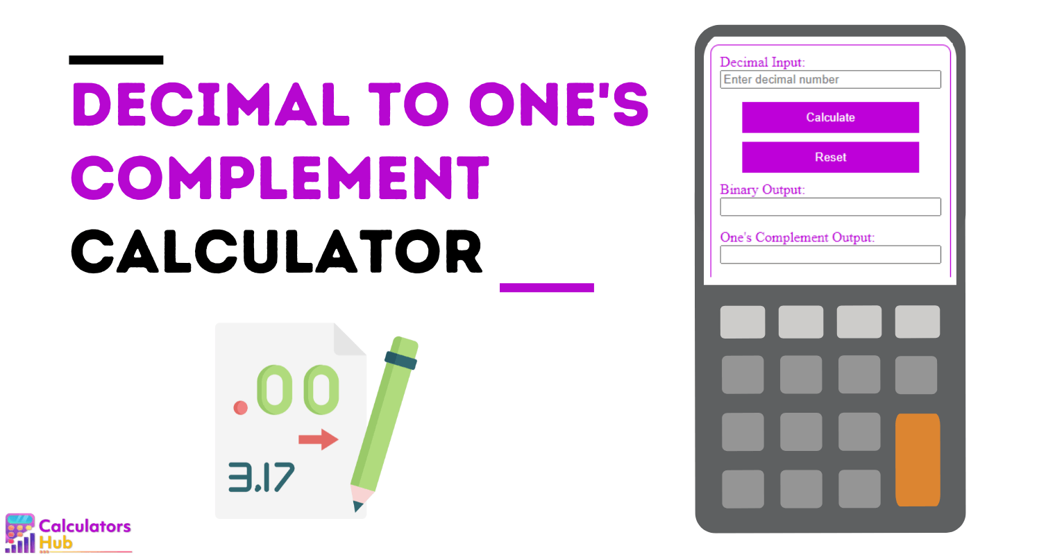 Decimal to One's Complement Calculator Online