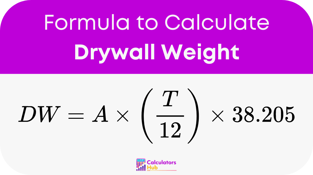 Drywall Weight Calculator Online