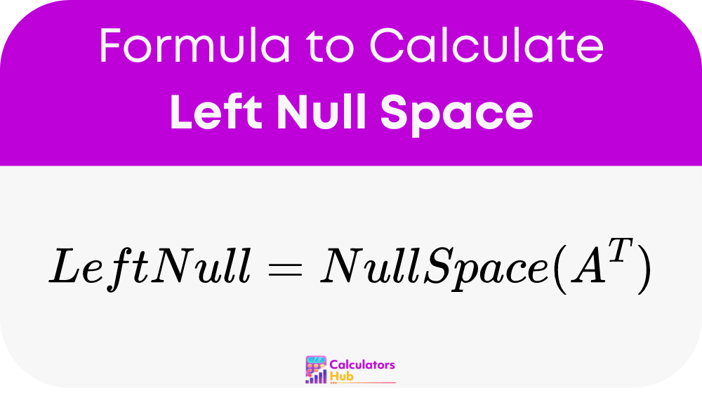 Calcolatore online dello spazio nullo sinistro
