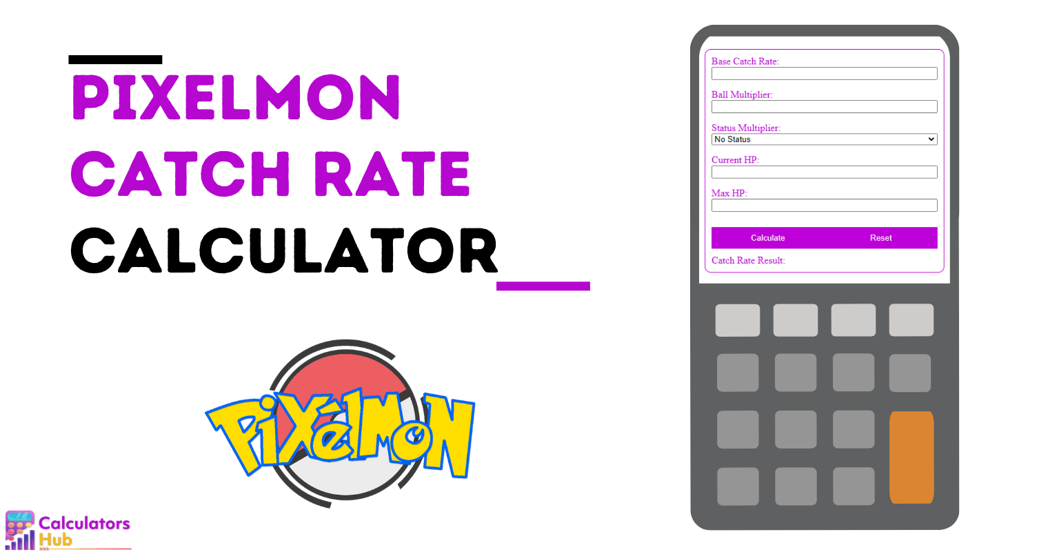 Pixelmon Catch Rate Calculator Online