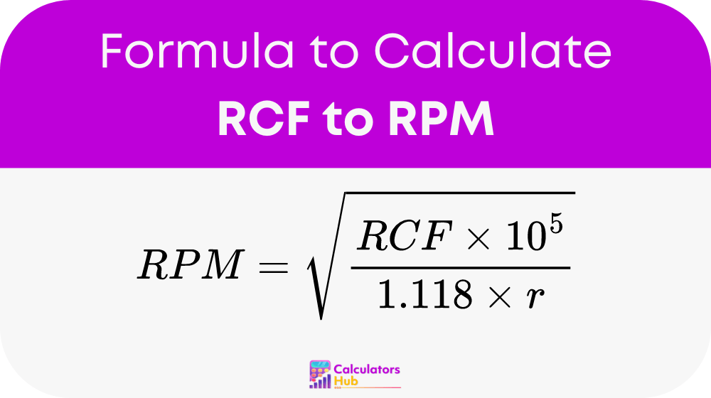 RCF to RPM Calculator Online