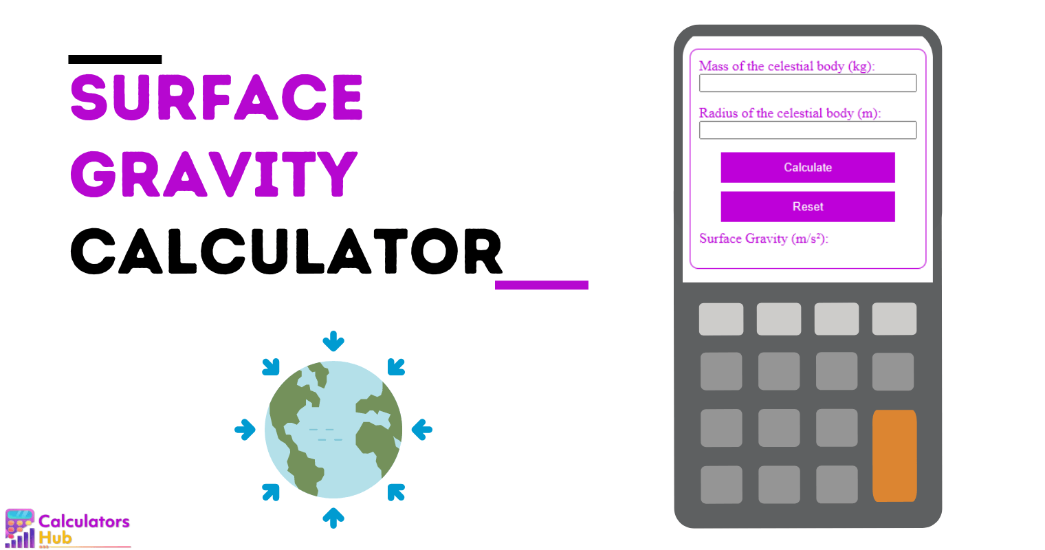 Surface Gravity Calculator Online