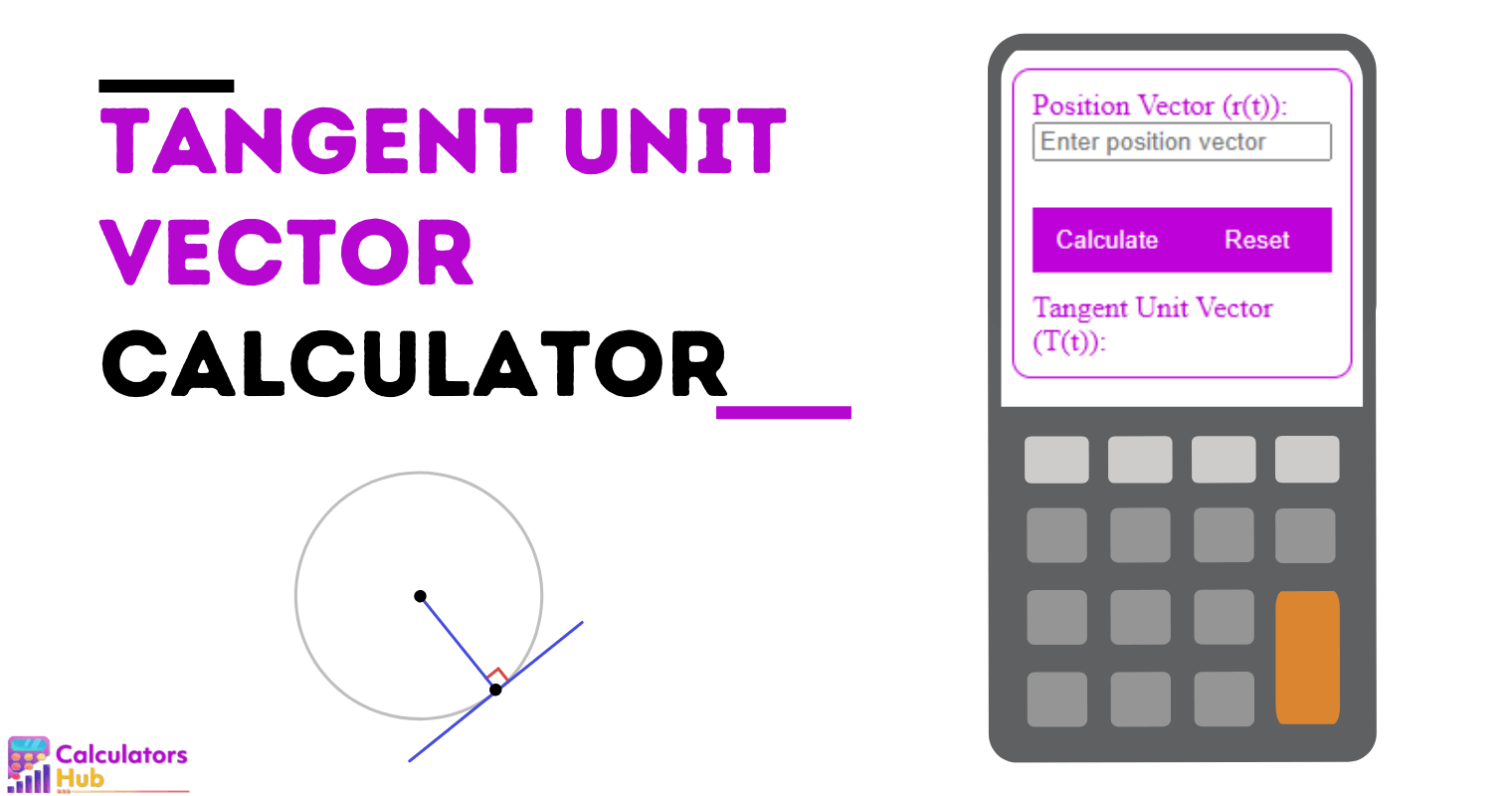 Tangent Unit Vector Calculator Online