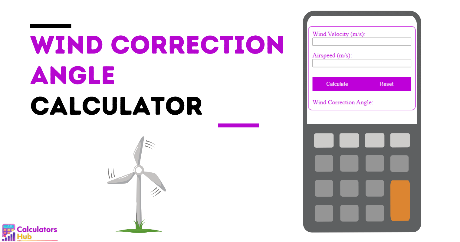 Wind Correction Angle Calculator Online