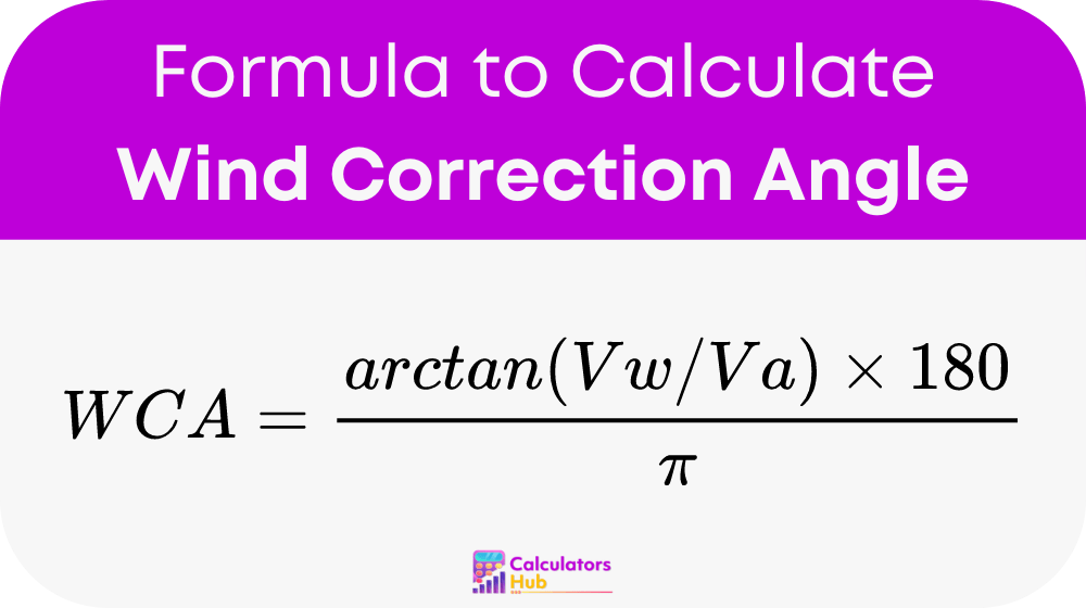 Wind Correction Angle Calculator Online