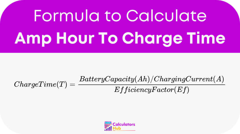 Calculateur de temps d'ampèreheure pour charger