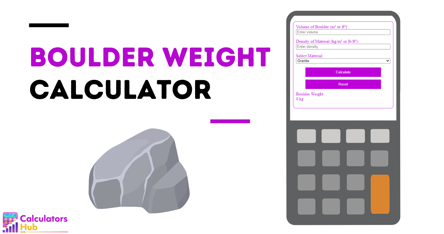 Boulder Weight Calculator