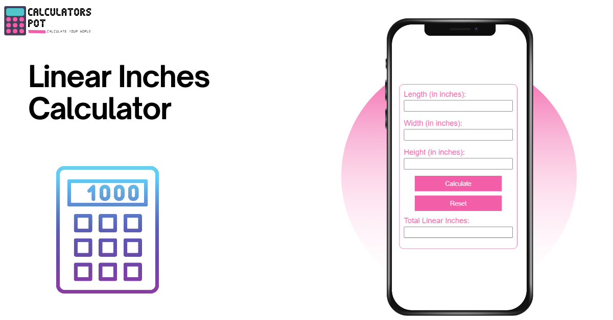 Linear Inches Calculator CalculatorsPot