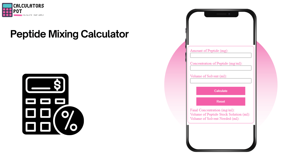 Peptide Mixing Calculator CalculatorsPot