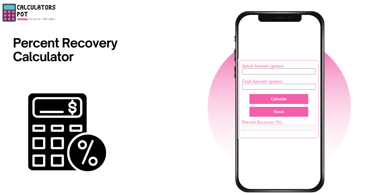 Percent Recovery Calculator CalculatorsPot