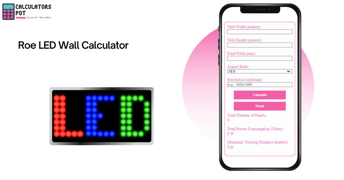 Roe LED Wall Calculator CalculatorsPot