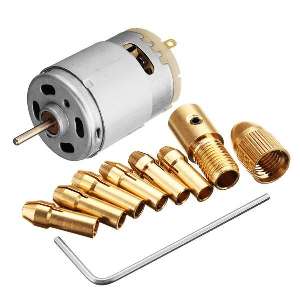 Drill Chuck Set 3.17mm set with 555 12V dc Motor Calcutta Electronics