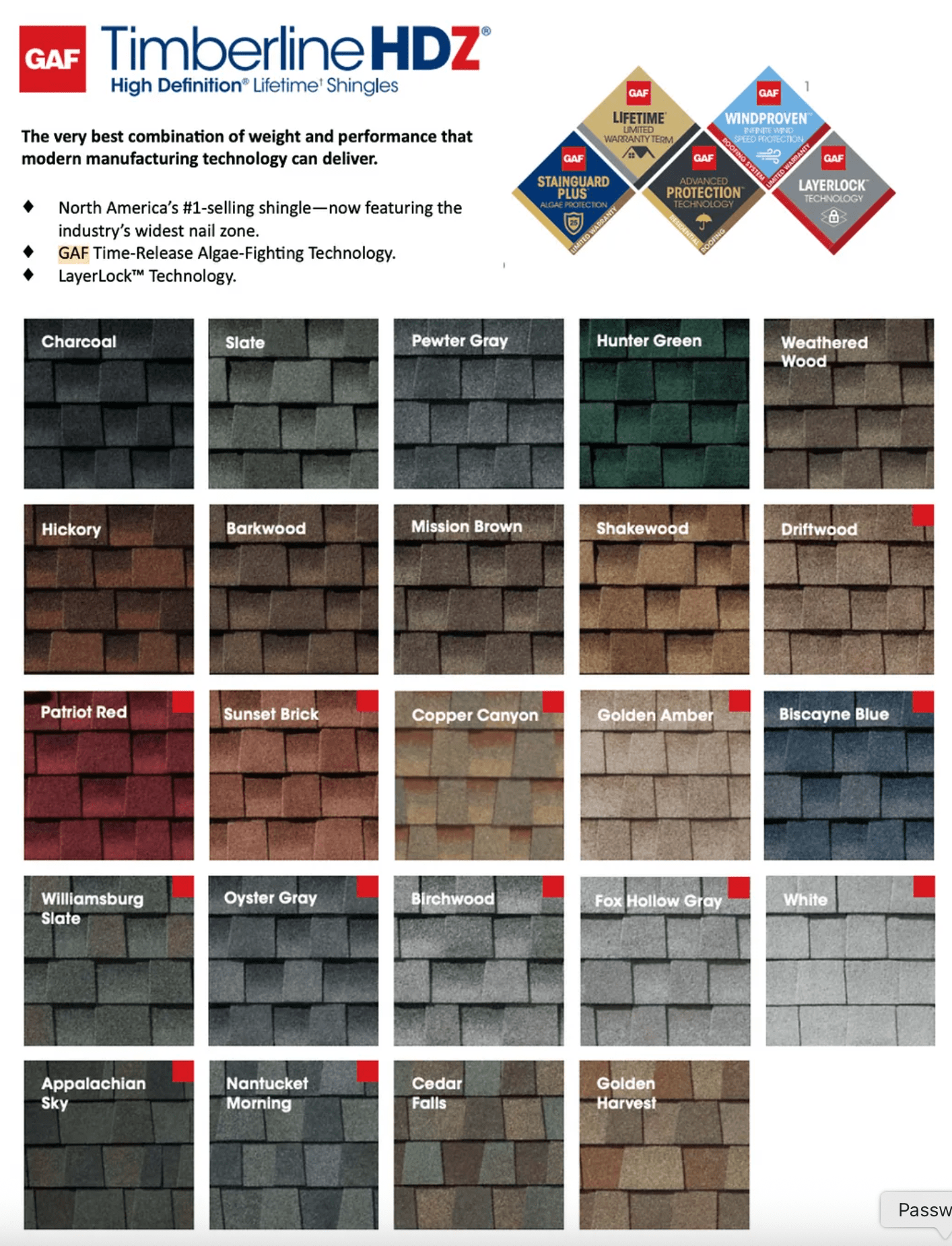 Roof Colors (Shingle, Metal & IB PVC) – Auburn, Opelika & Southeast