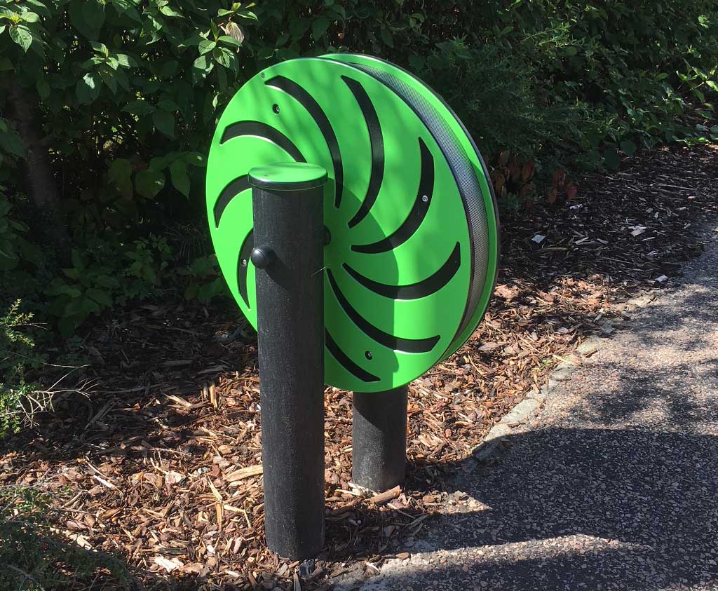 EcoRain Wheel for play parks bright vibrant outdoor play for all
