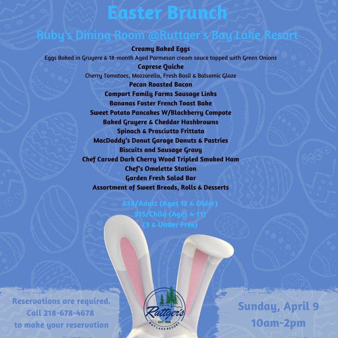 Easter Brunch at Ruttger’s Events Calendar