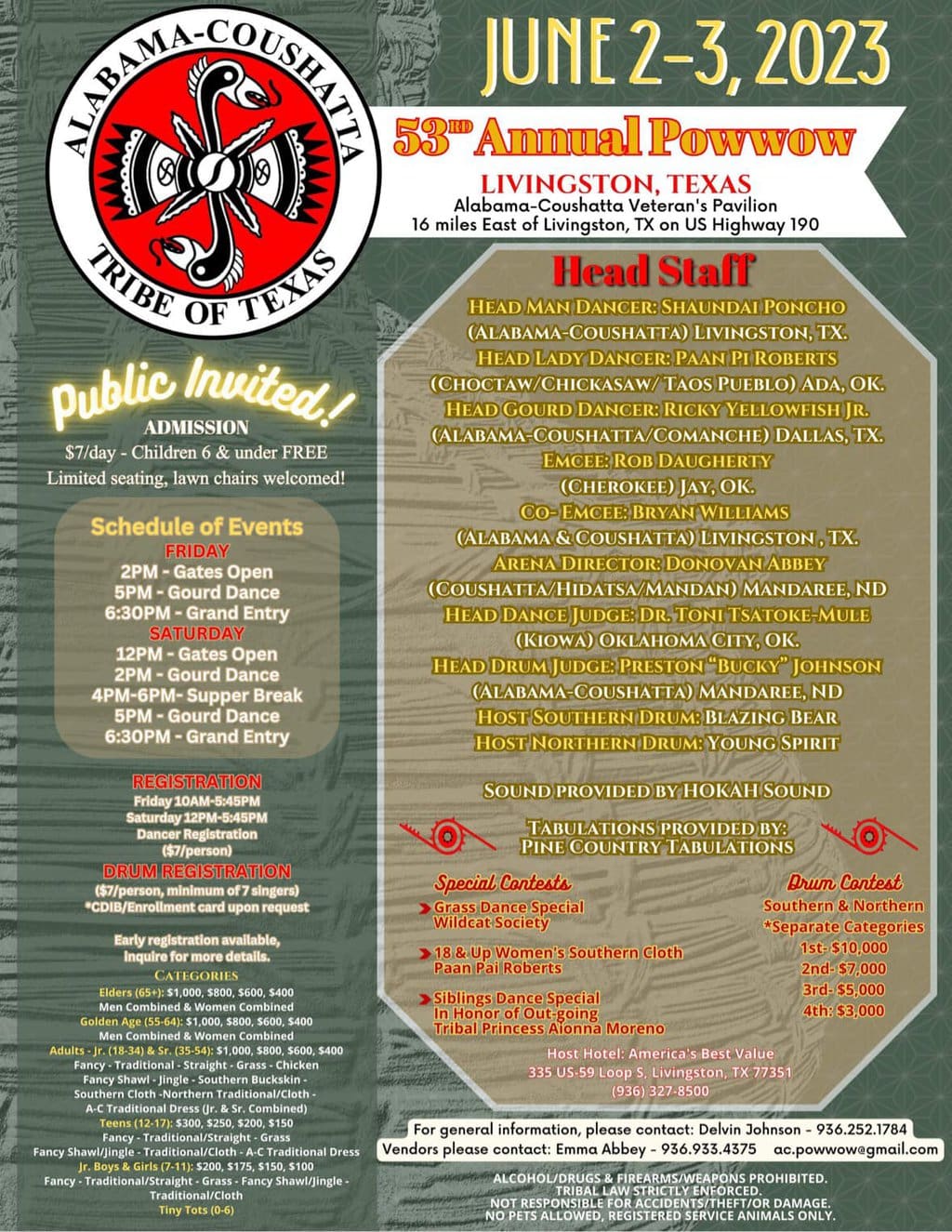 Alabama Coushatta 53rd Annual Pow Wow 2023 Pow Wow Calendar