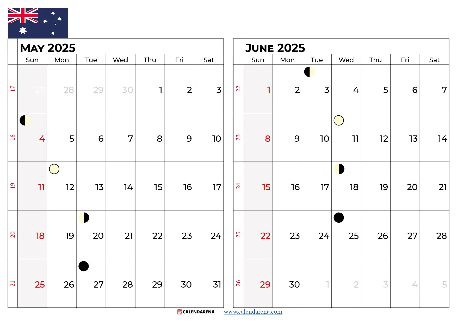 May Calendar 2025 Australia May Calendar 2025 Australia