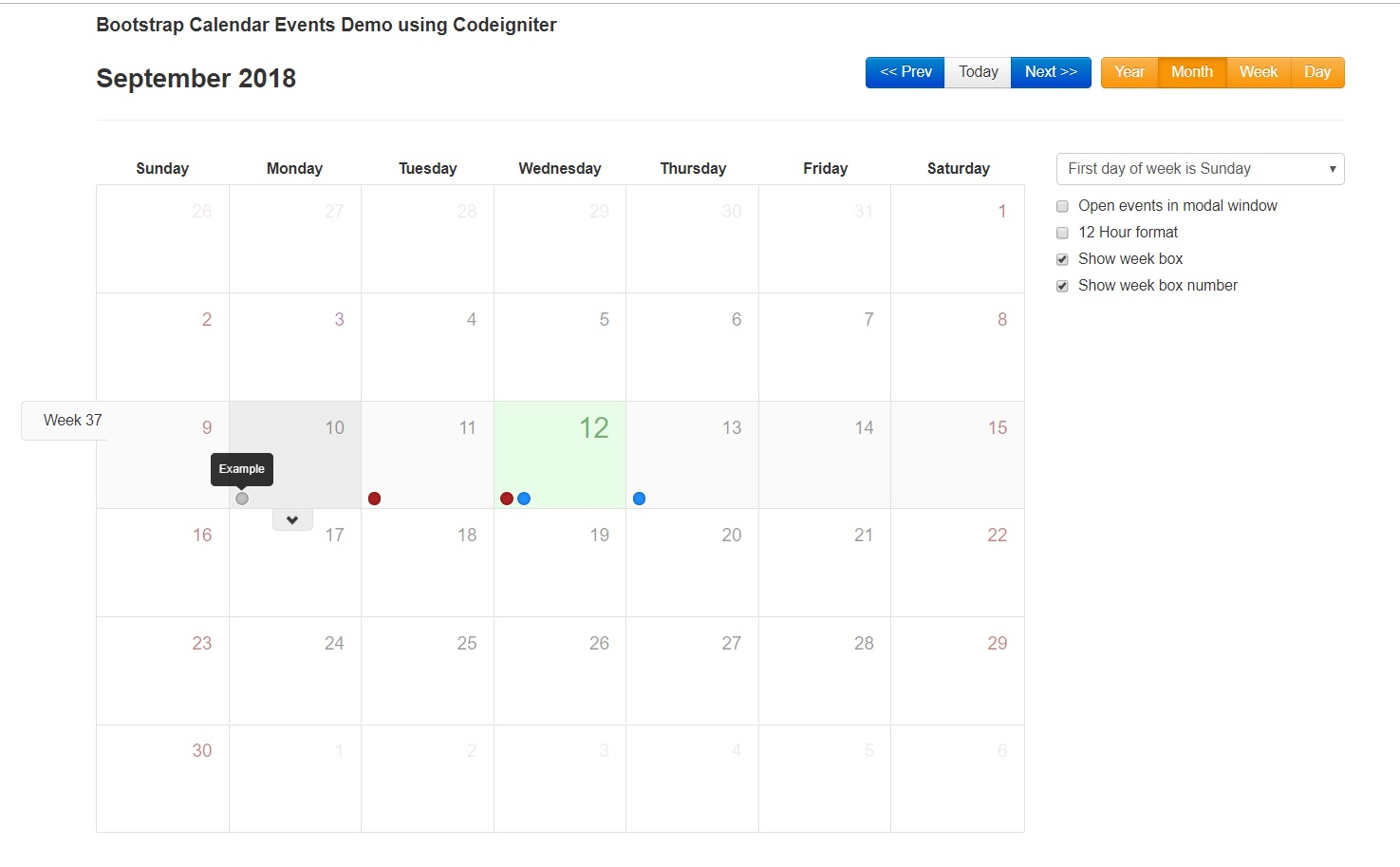 Jquery.calendario Week View Calendar Printables Free Templates