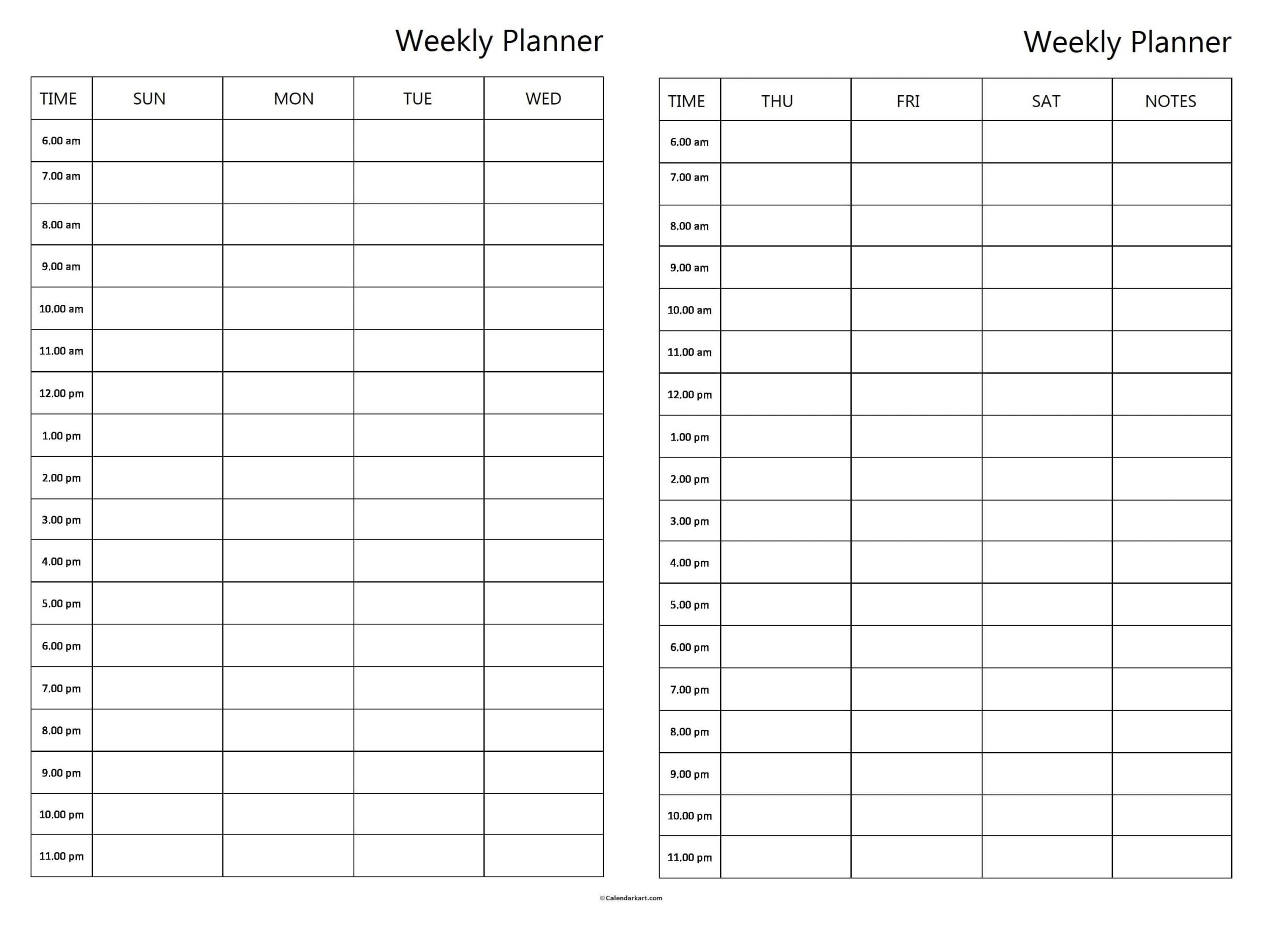 Schedule Template Free