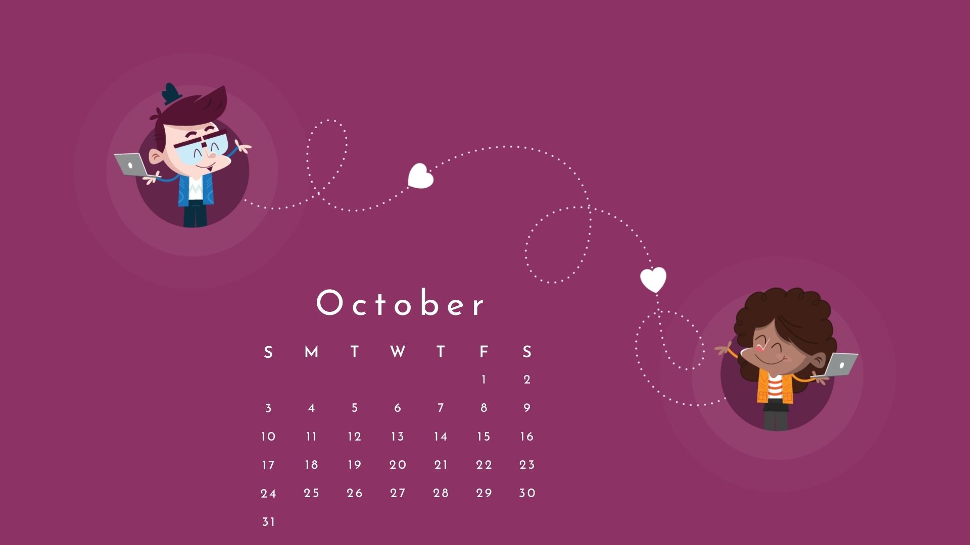 October 2021 Calendar Wallpaper