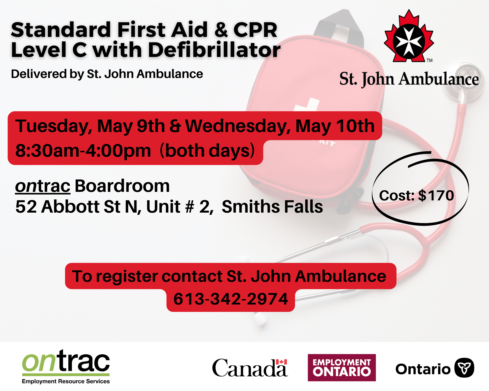 Standard First Aid/CPR Level C with Defibrillator