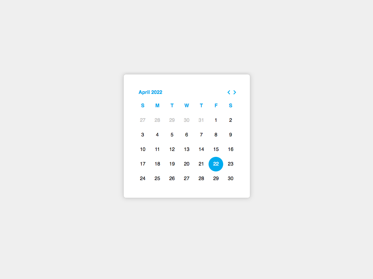 Calendar Widgets From CodePen Calendar Tricks