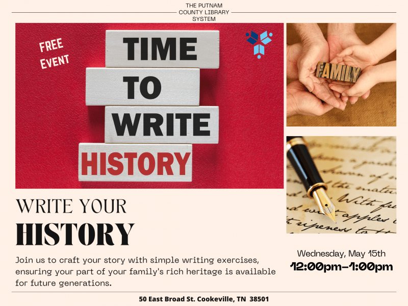 Writing Your History at Douglas Hairston blog