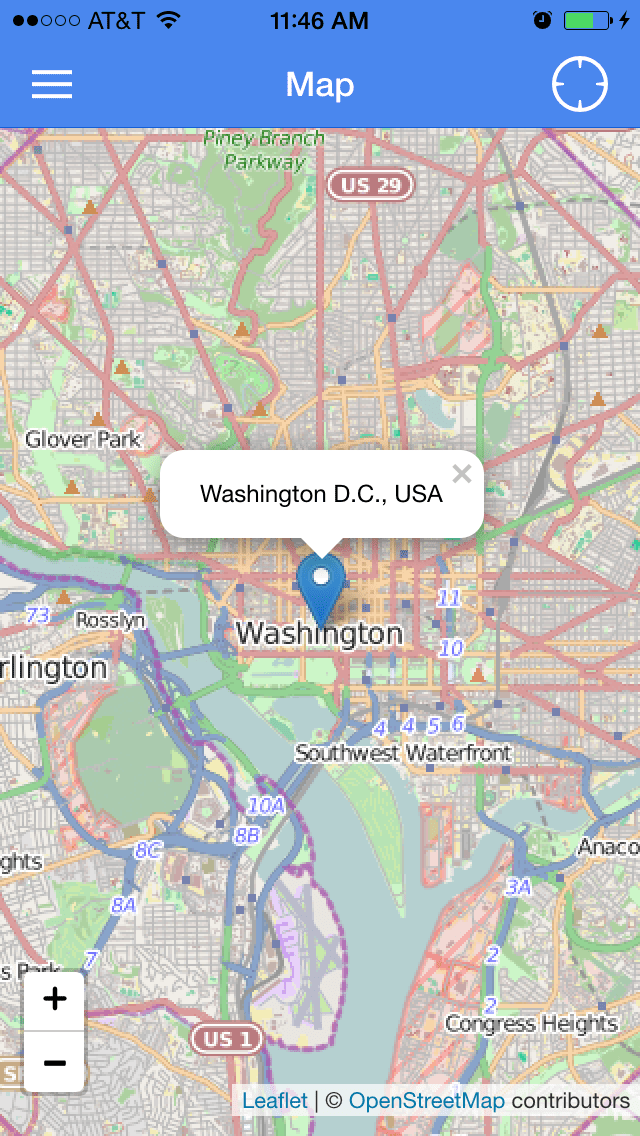 Ionic Leaflet Map Example Maps App Using Ionic Framework and Leaflet.js