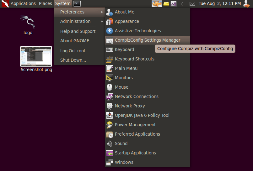 Visual Effect on Gnome with Compiz Fusion Caleudum