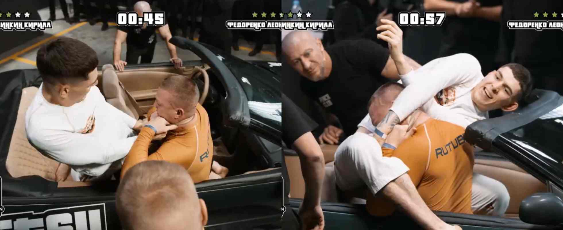 (Video) Carjitsu first Choking your opponent with the car's seatbelt