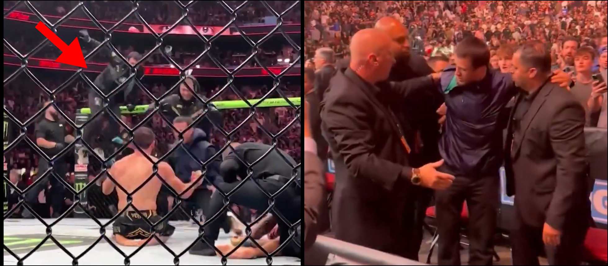 (Video) Usman Nurmagomedov got kicked out of the arena for jumping the
