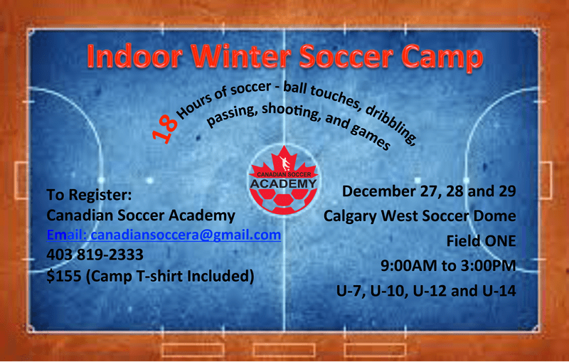 Indoor Winter Soccer Camp Calgary Blizzard Soccer Club