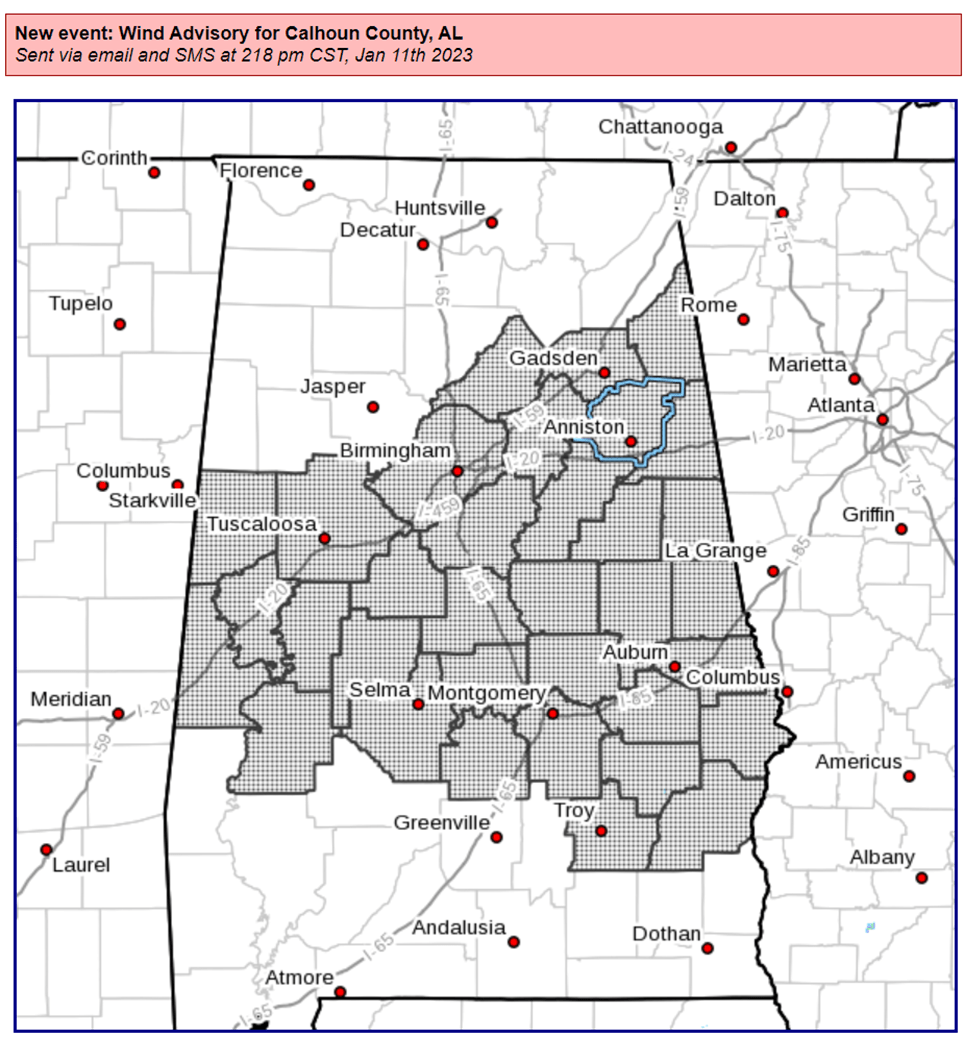 Wind Advisory in Effect for Calhoun County Calhoun Journal