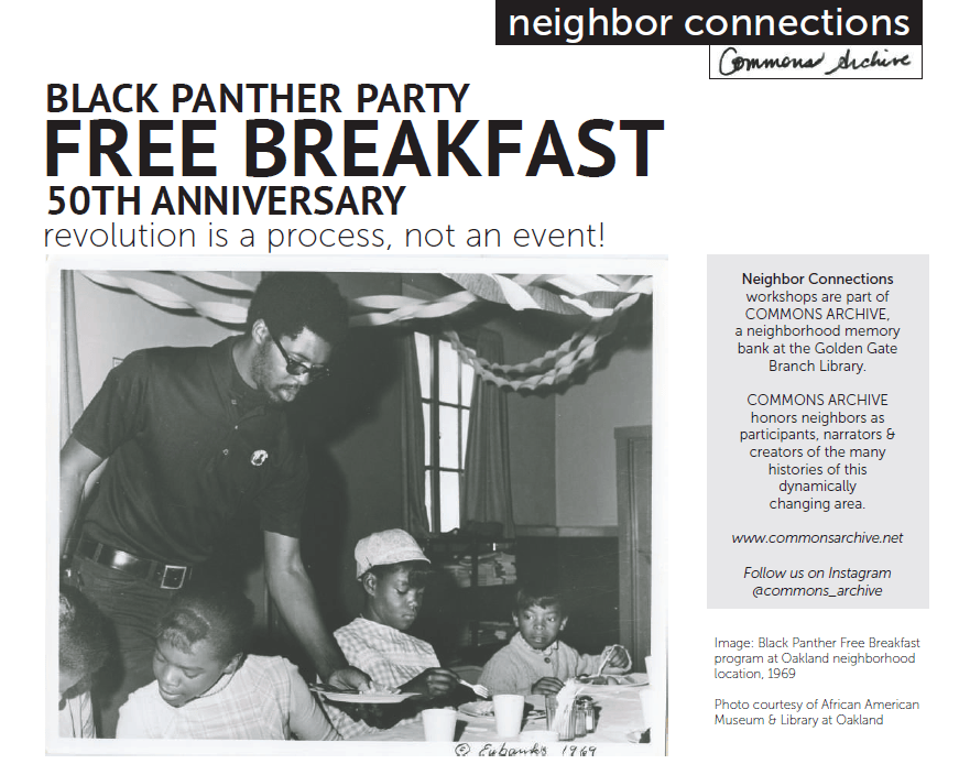 OAKLAND―Neighbor Connections Black Panther Party Free Breakfast 50th