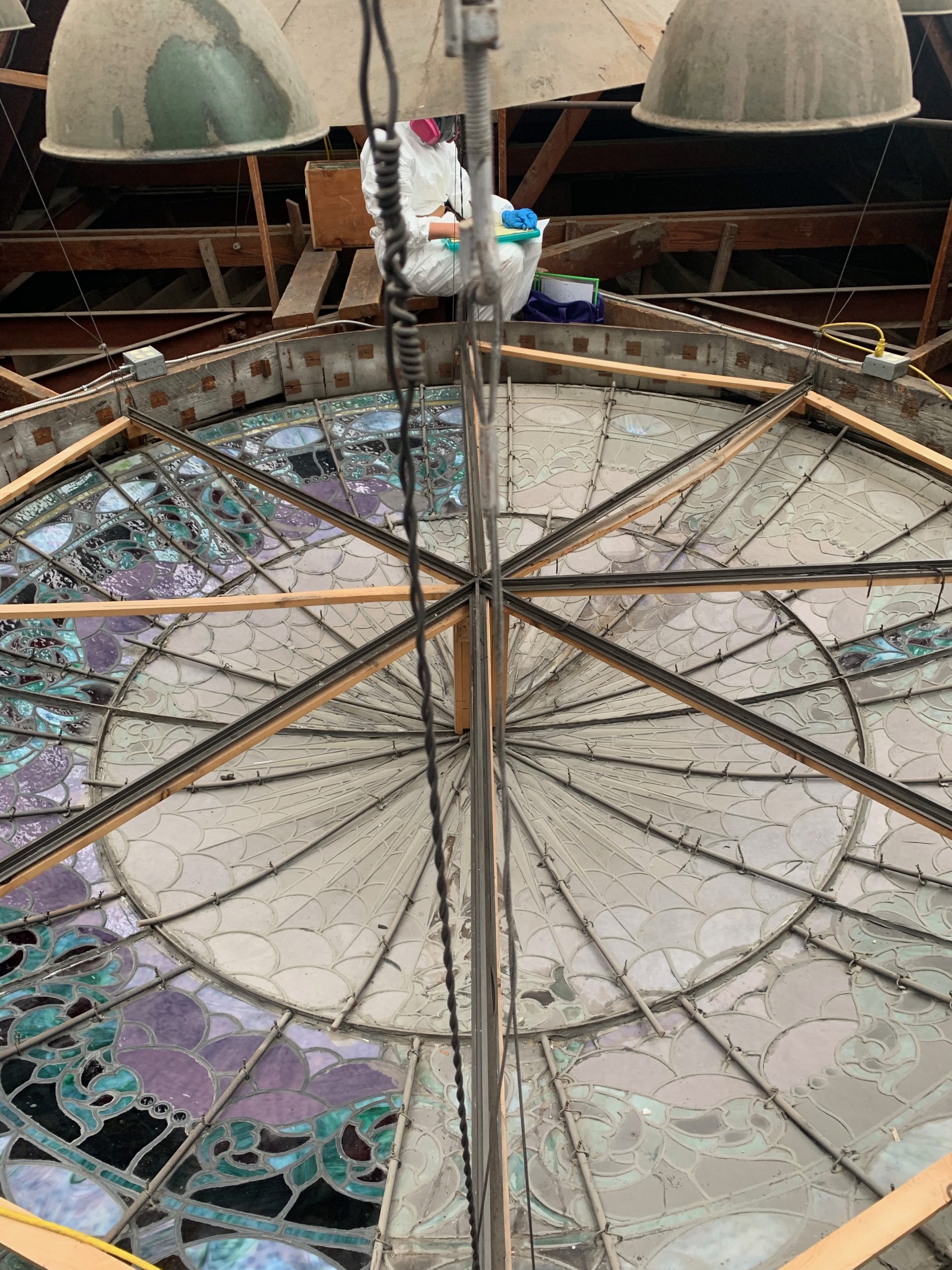118yearold Inverted Stained Glass Dome Conservation, Resurrection