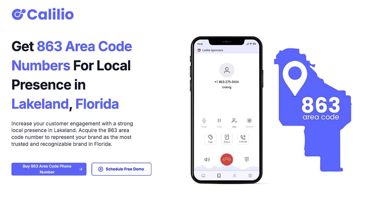 863 Area Code Get Local Lakeland, FL Phone Numbers Calilio