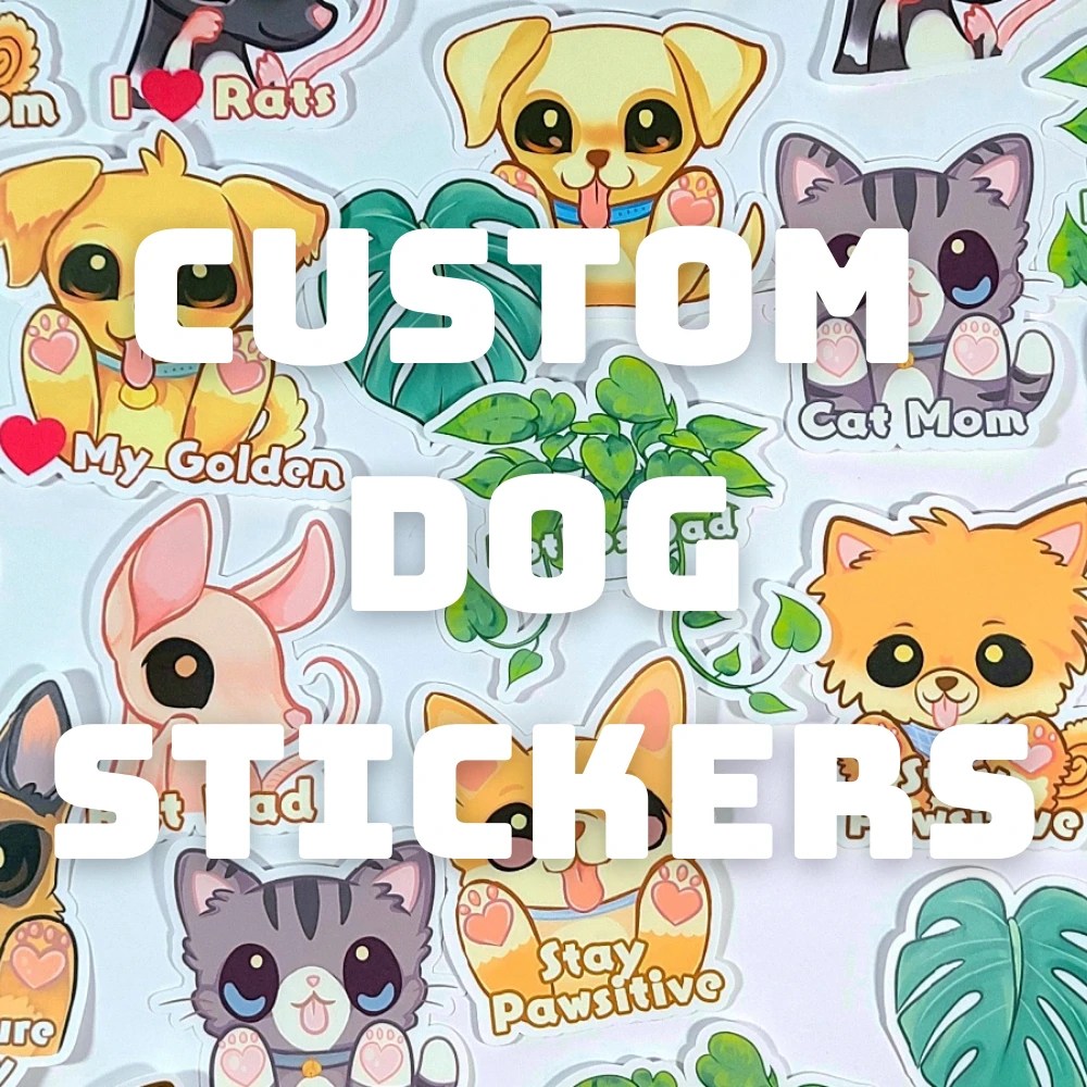 Custom Dog Vinyl Sticker Calisea.co Personalized Pet Stickers