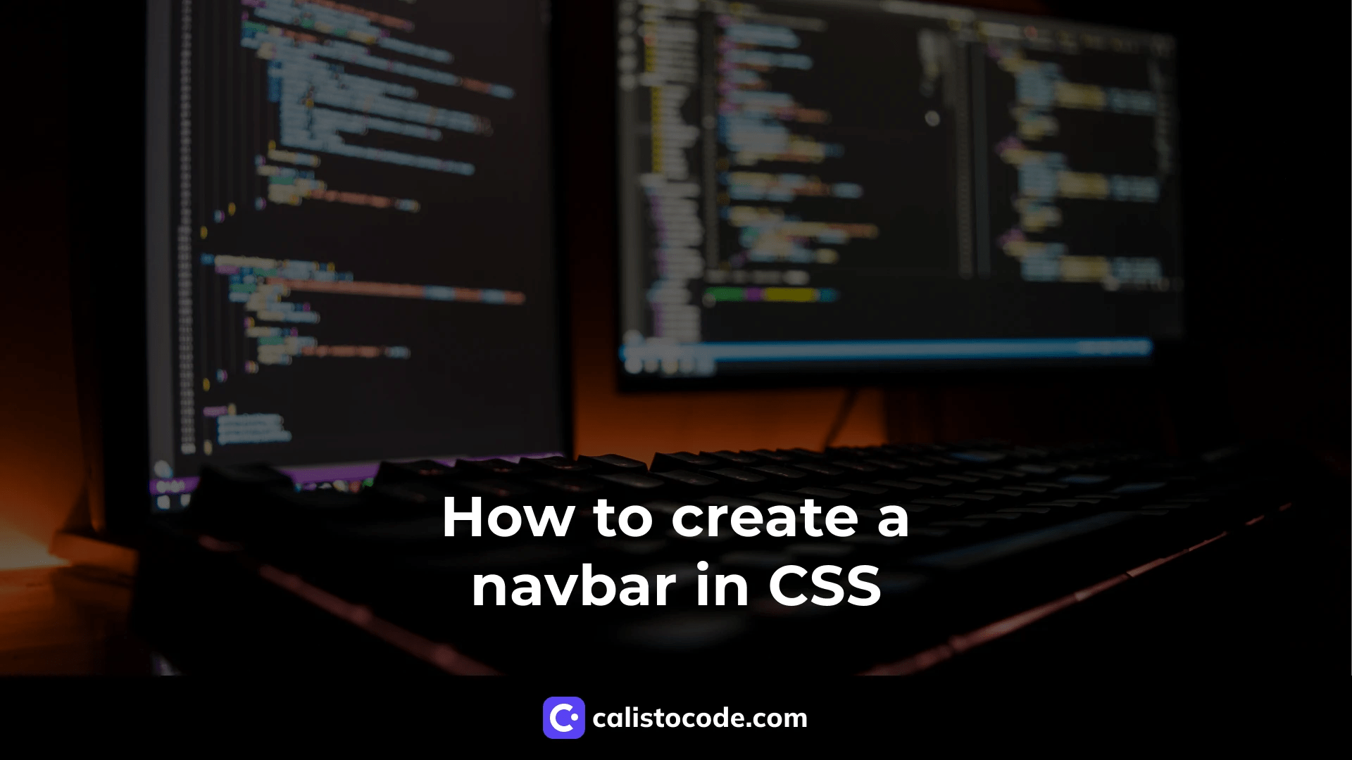 How to Create a Navbar in CSS Calisto Code