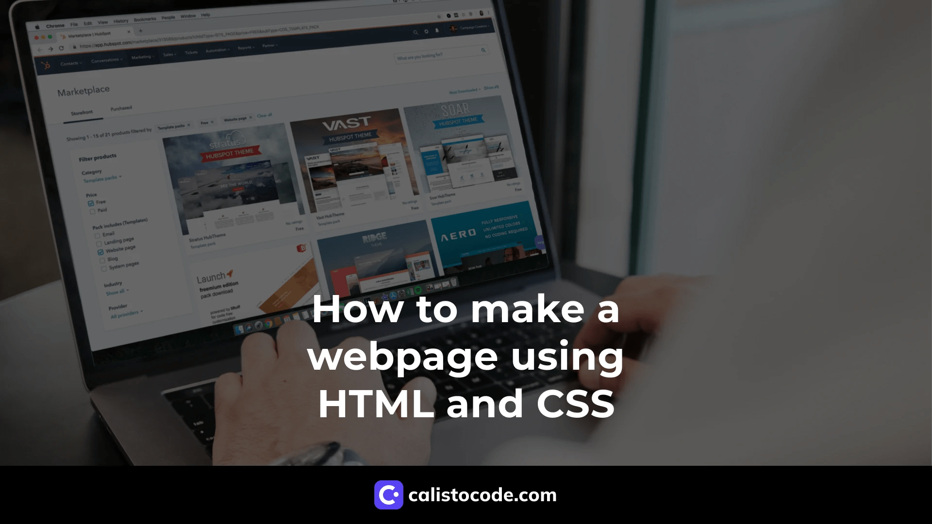 How to Make a page Using HTML and CSS Calisto Code