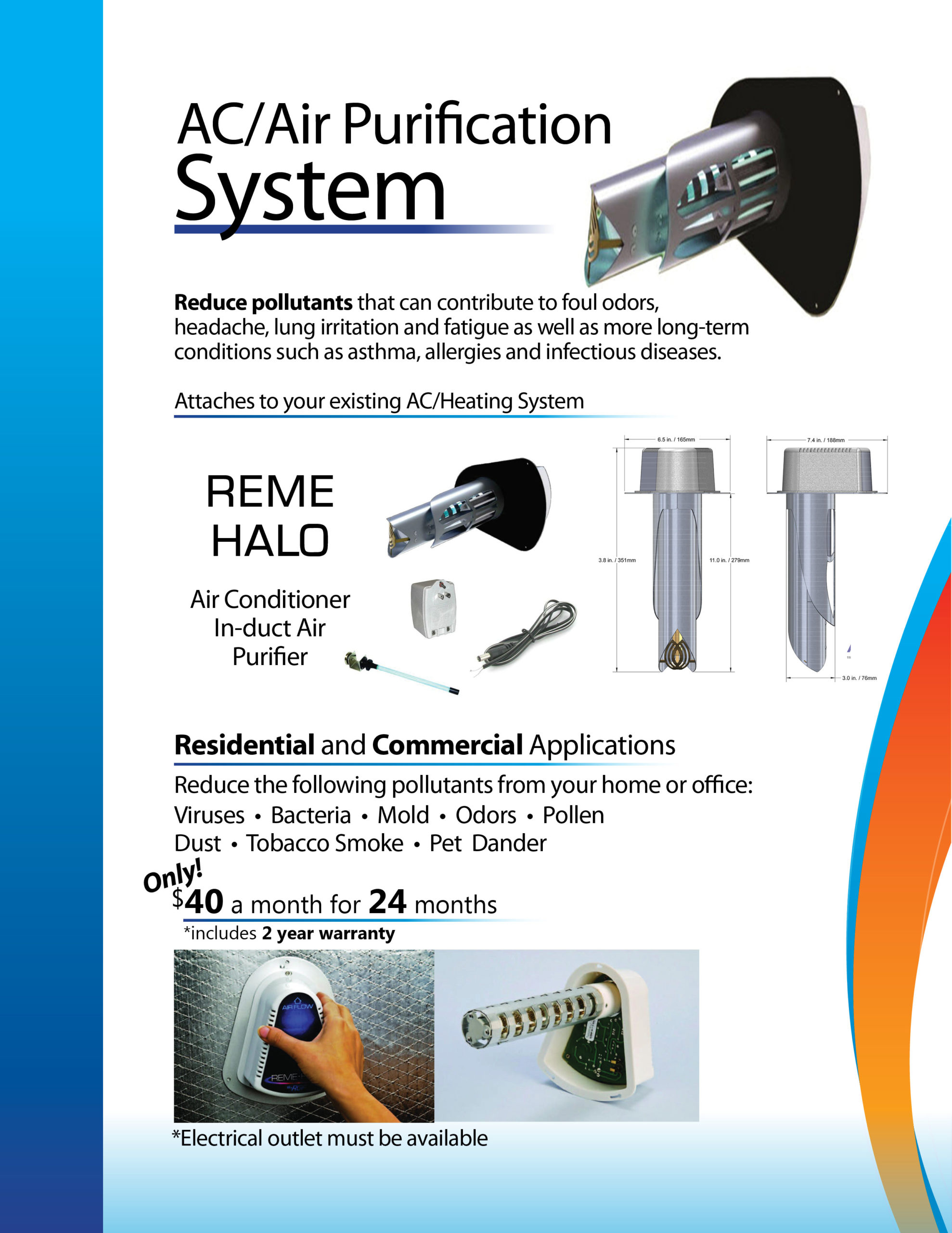 HVAC Indoor Air Quality Air Purifiers UV light