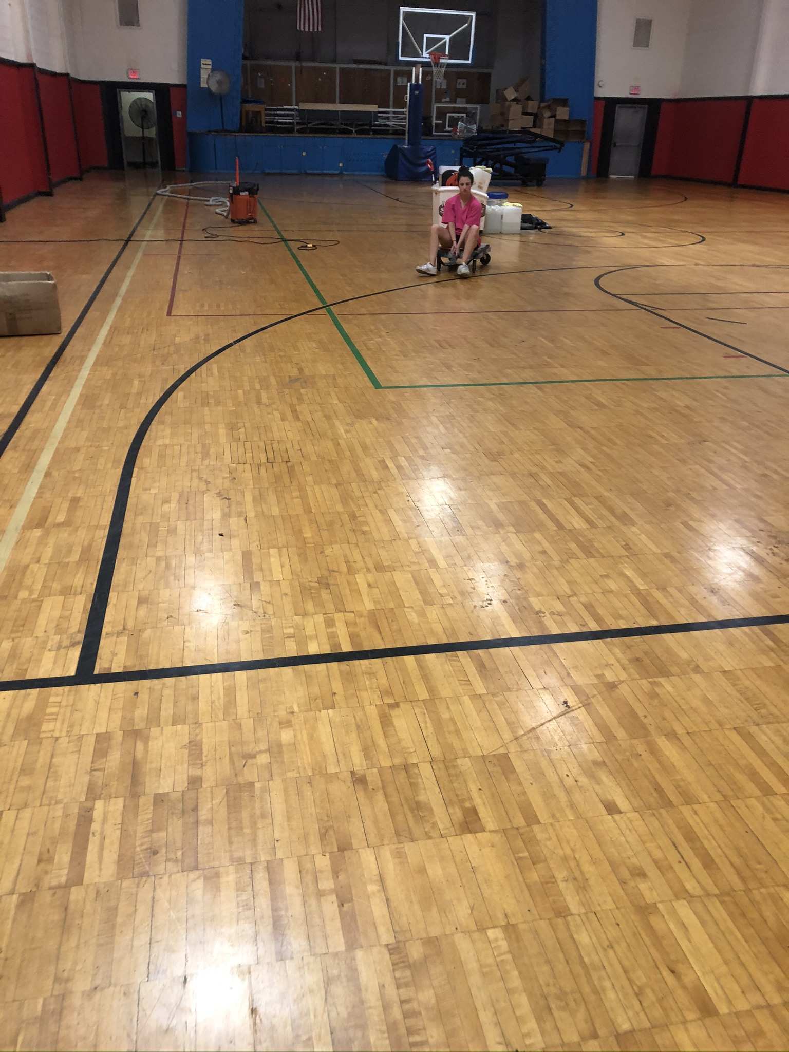 Maple Gym Floor July 2020 Mr. Sandman Wood Floor refinishing, repair