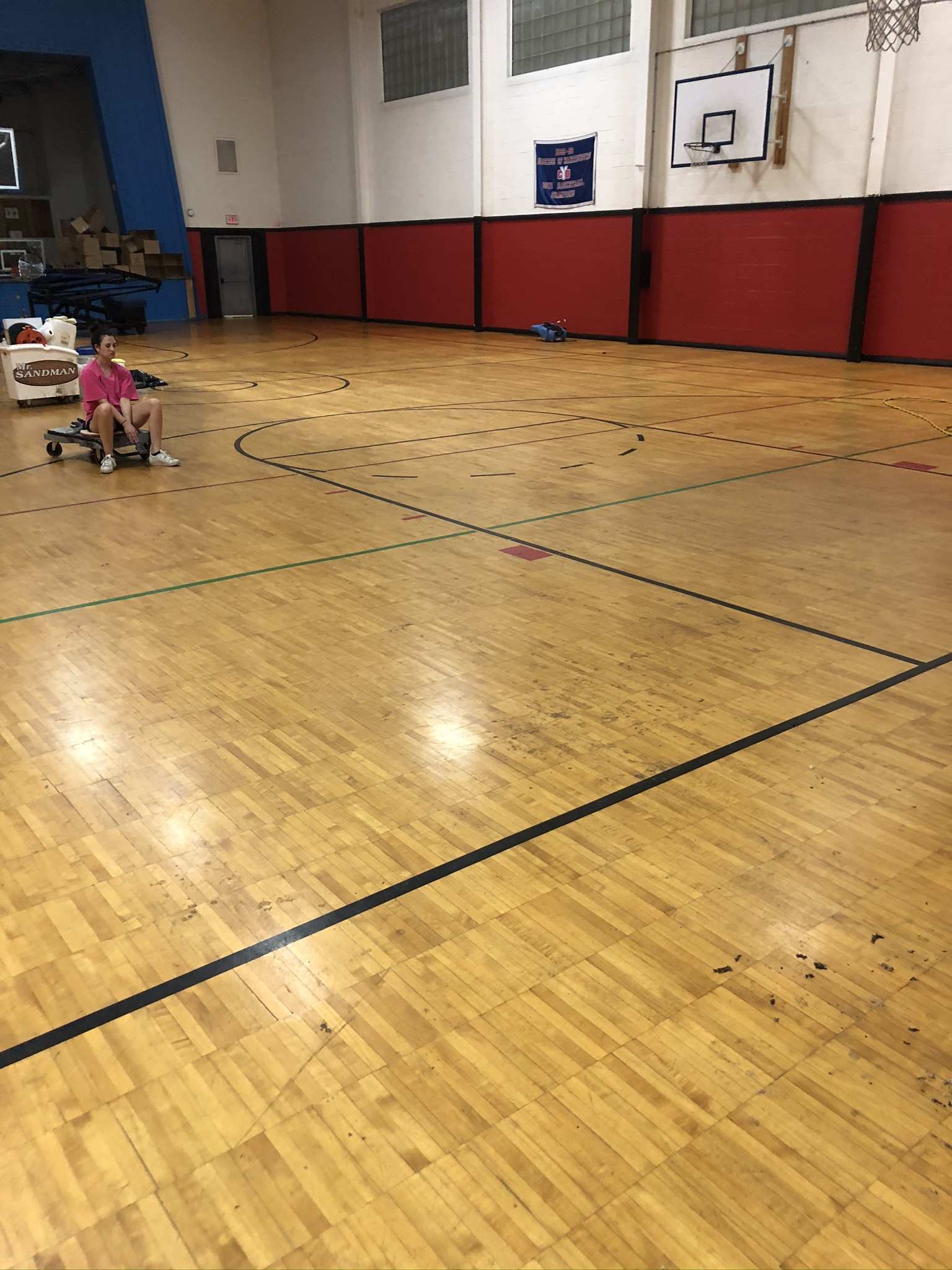 Maple Gym Floor July 2020 Mr. Sandman Wood Floor refinishing, repair