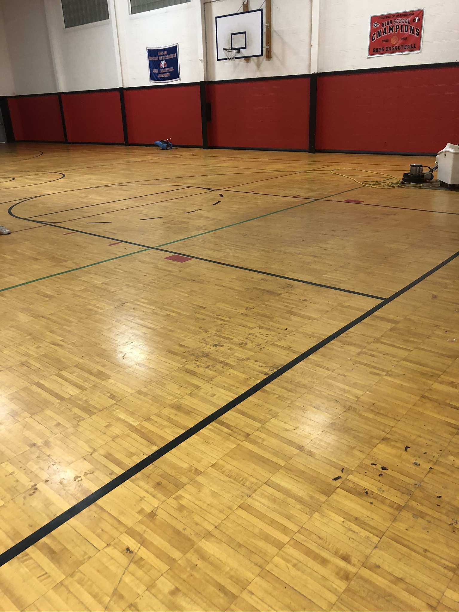 Maple Gym Floor July 2020 Mr. Sandman Wood Floor refinishing, repair