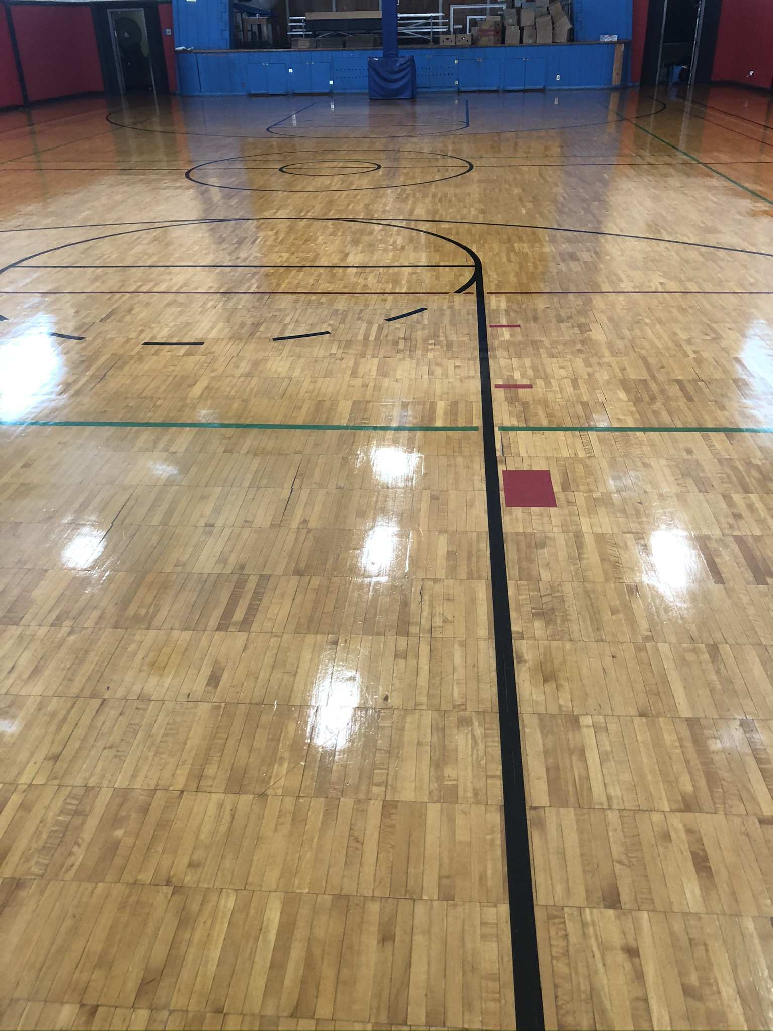 Maple Gym Floor July 2020 Mr. Sandman Wood Floor refinishing, repair