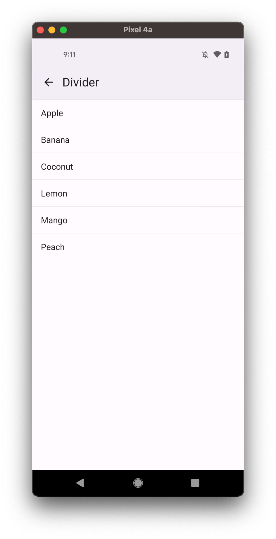 Divider React Native Paper