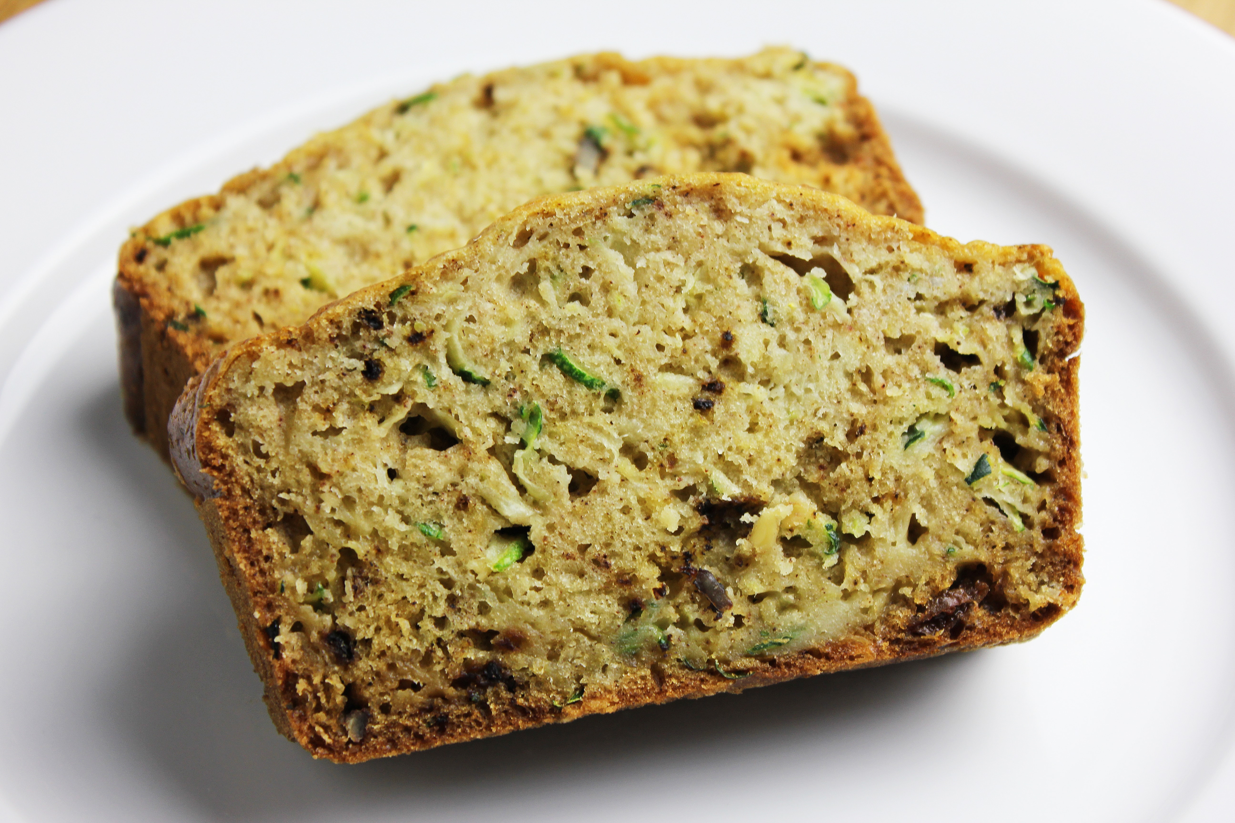 Freshly baked zucchini bread with raisins and walnuts Calorie Control